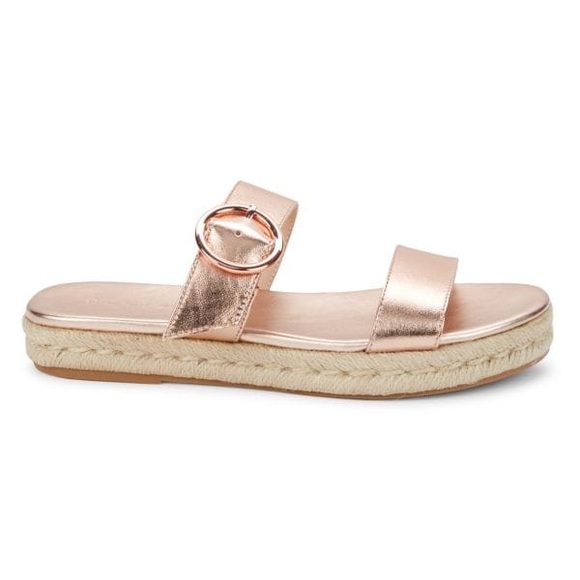 Stuart Weitzman Shoes - NWB Stuart Weitzman Metallic Leather Espadrille Sandals